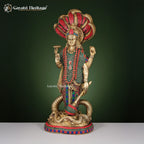 Brass Lord Vishnu Idol – Sacred Statue for Puja | Gayatri Heritage