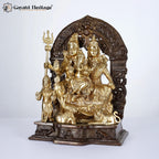 Brass Shiva Parivar Statue – Auspicious Family Idol | Gayatri Heritage