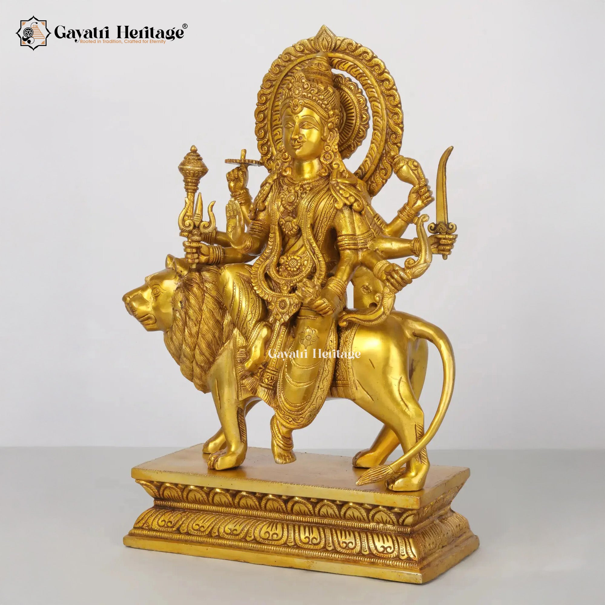 Brass Durga Mata Idol – Divine Goddess of Strength & Protection | Gayatri Heritage