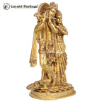 Brass Radha Krishna Statue – Symbol of Eternal Love | Gayatri Heritage