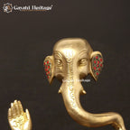 Brass Hawai Ganesha – Unique Windy Style Idol | Gayatri Heritage