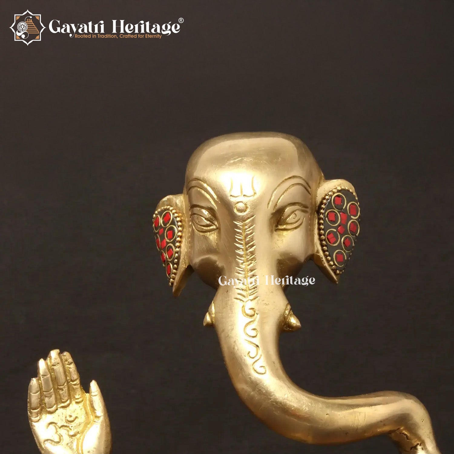 Brass Hawai Ganesha – Unique Windy Style Idol | Gayatri Heritage