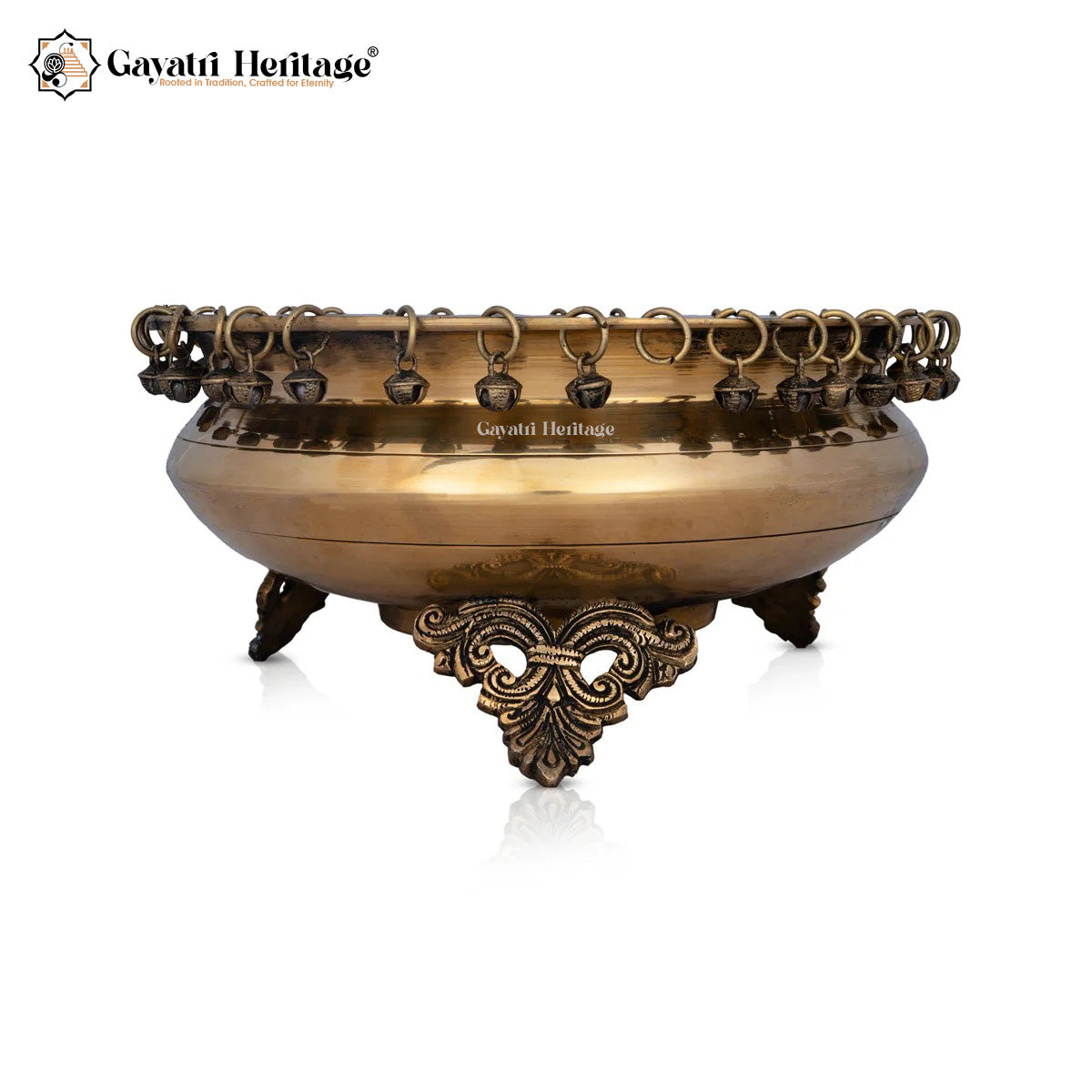 Brass Ghungroo Urli – Traditional Elegance | Gayatri Heritage