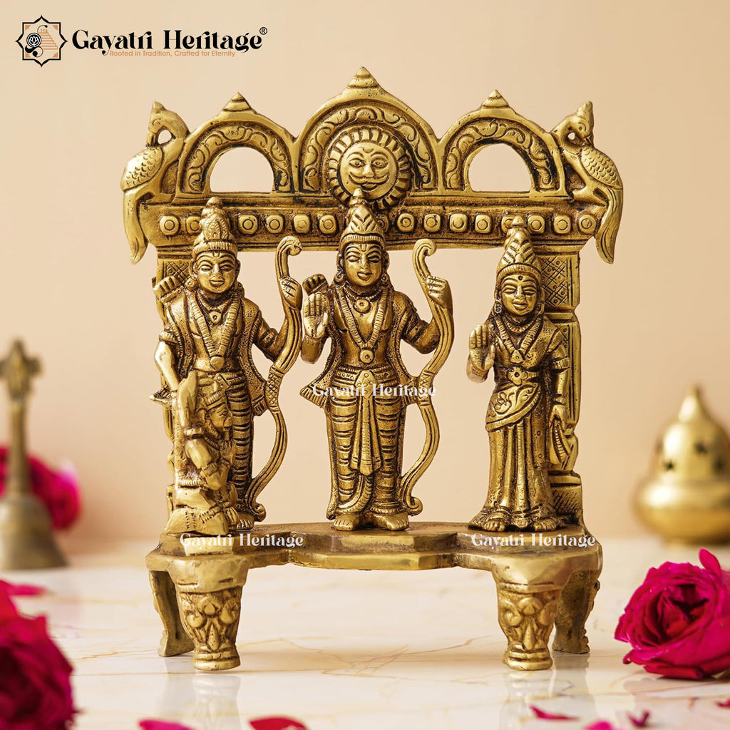 Brass Ram Darbar – Divine Family Idol | Gayatri Heritage