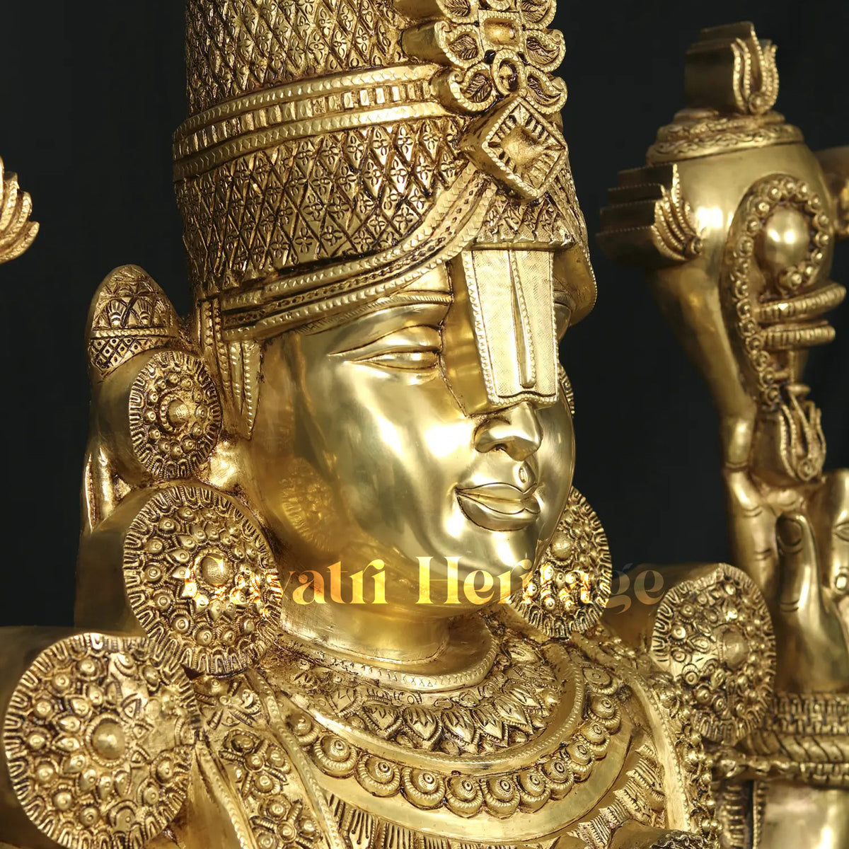 Brass Tirupati Balaji (Venkateshvara) Statue – Divine Blessing in Brass | Gayatri Heritage