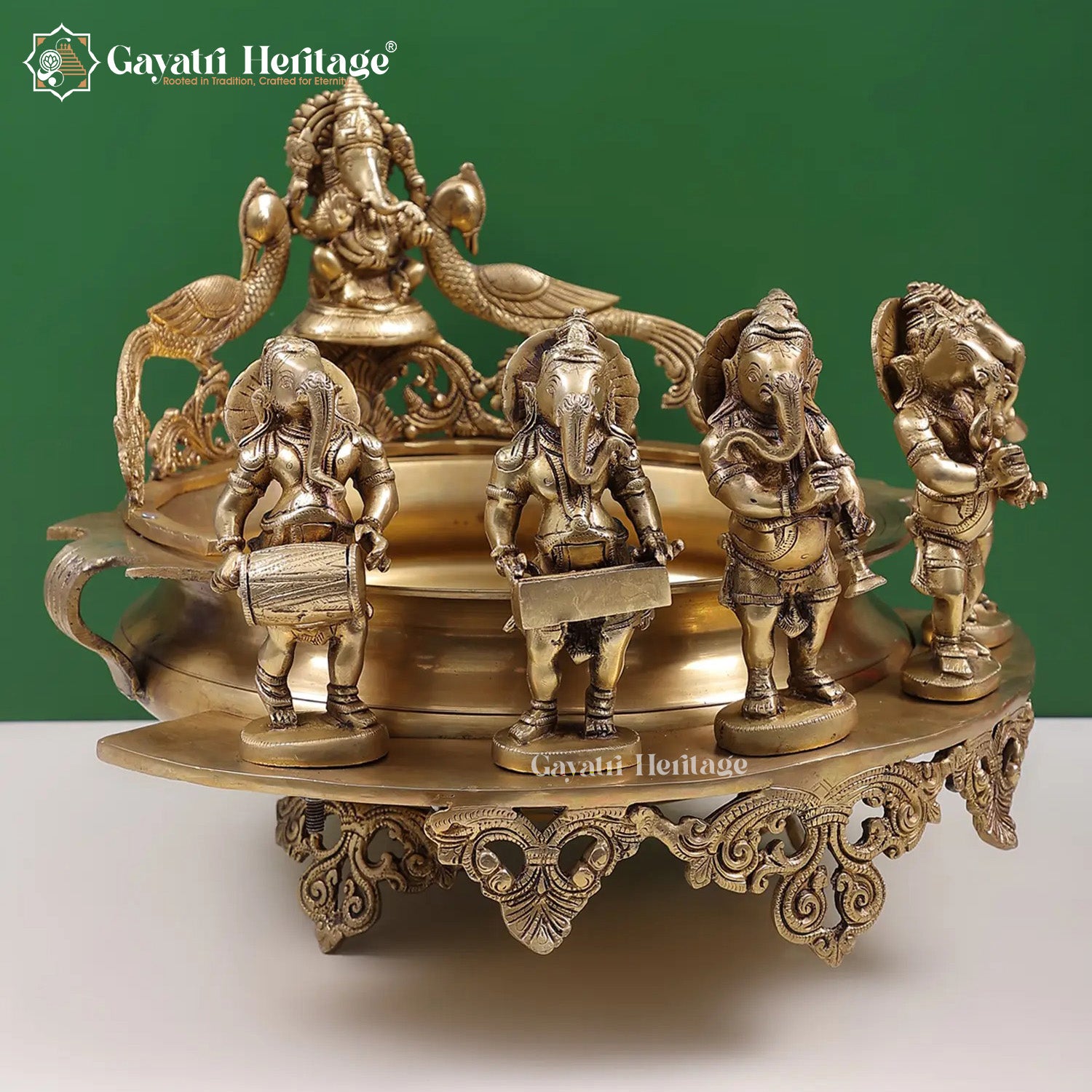 Brass Musical Ganesh Urli – Divine Home Decor | Gayatri Heritage