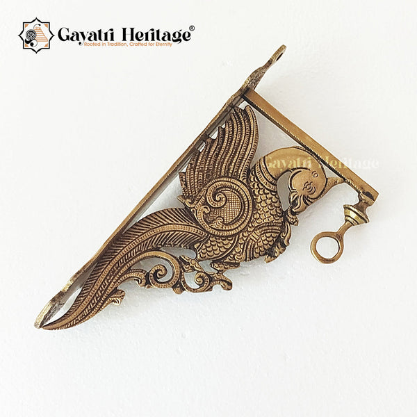 Brass Peacock Wall Brackets – Ornate Wall Décor Accents | Gayatri Heritage