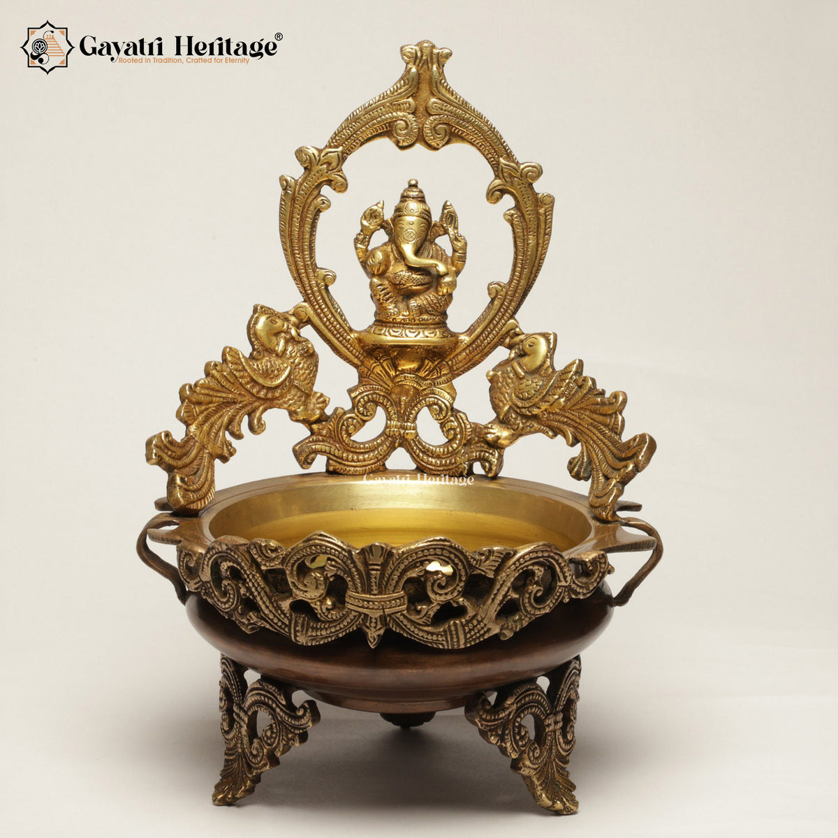 Premium Brass Ganesh Urli – Elegant Spiritual Centerpiece for Divine Blessings | Gayatri Heritage