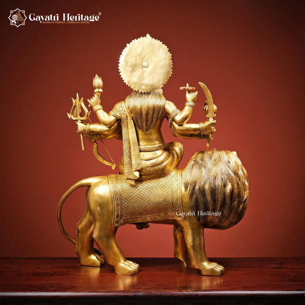 Brass Durga Mata Statue – Divine Power and Protection | Gayatri Heritage