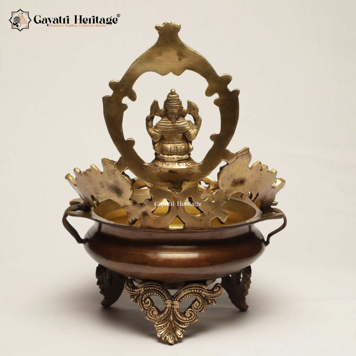 Premium Brass Ganesh Urli – Elegant Spiritual Centerpiece for Divine Blessings | Gayatri Heritage