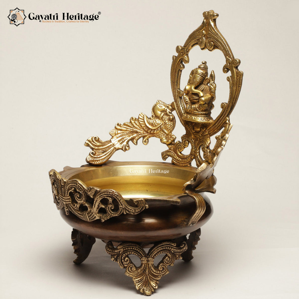 Premium Brass Ganesh Urli – Elegant Spiritual Centerpiece for Divine Blessings | Gayatri Heritage