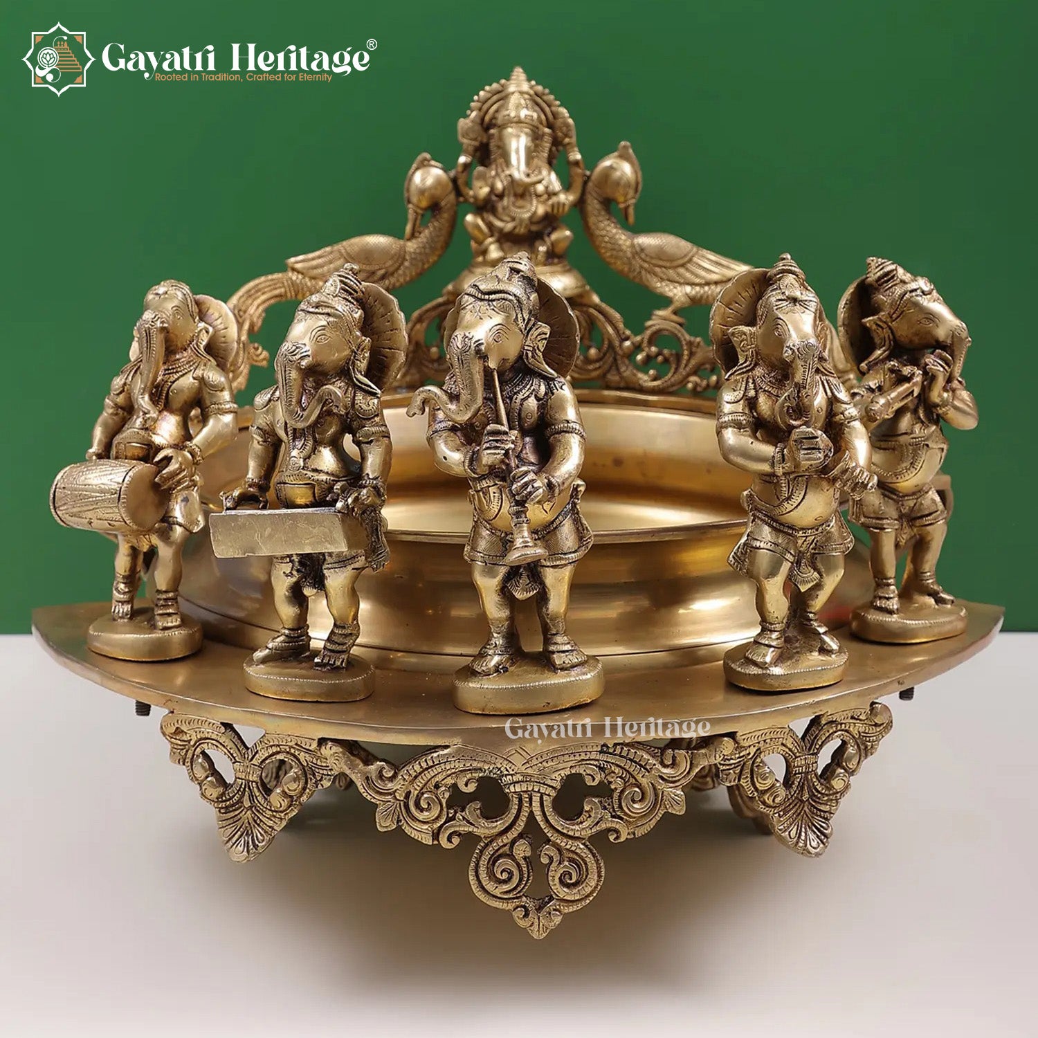 Brass Musical Ganesh Urli – Divine Home Decor | Gayatri Heritage