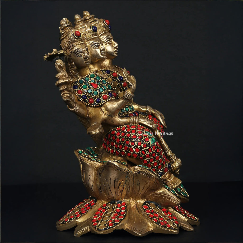 Brass Gayatri Devi Idol – Divine Wisdom and Knowledge | Gayatri Heritage