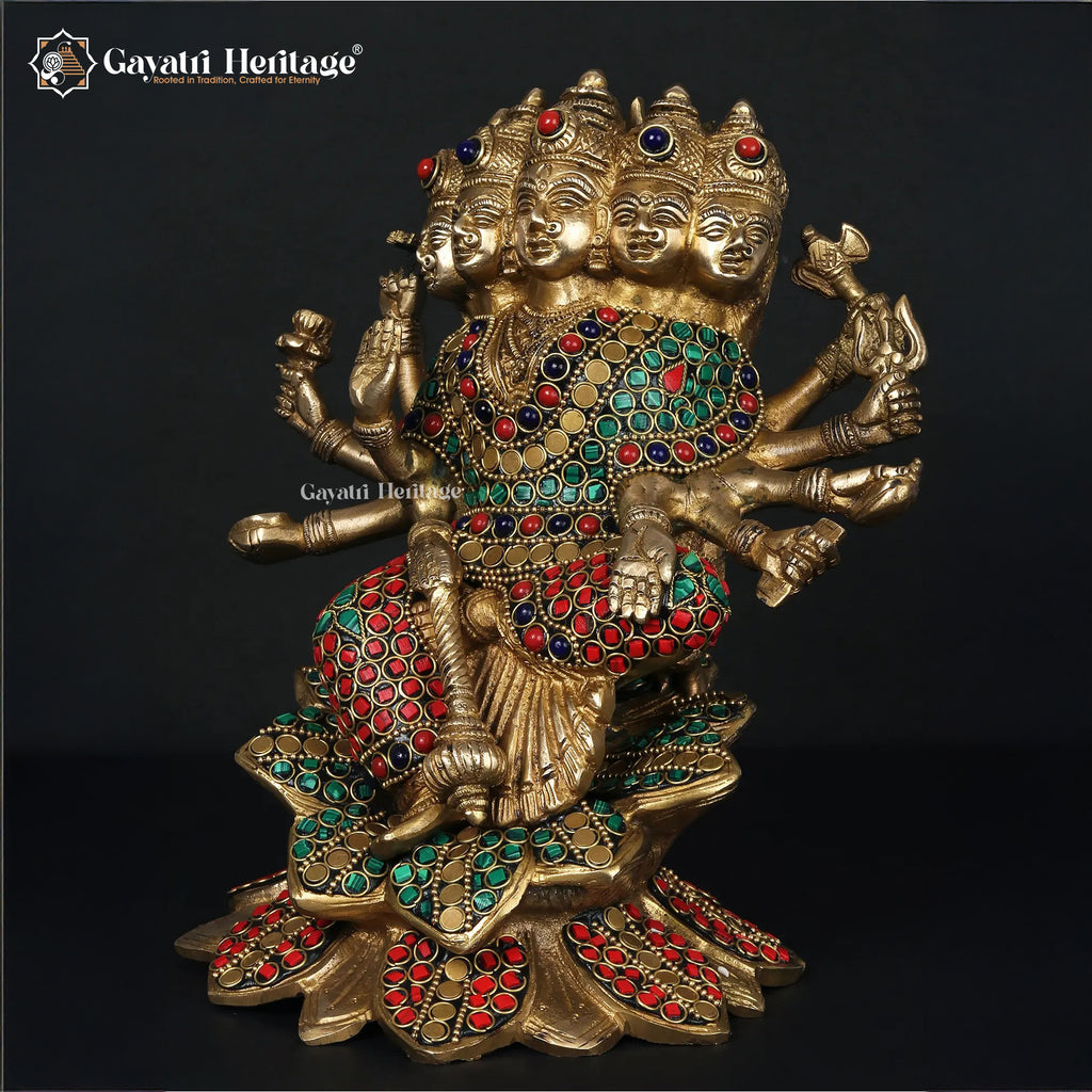 Brass Gayatri Devi Idol – Divine Wisdom and Knowledge | Gayatri Heritage