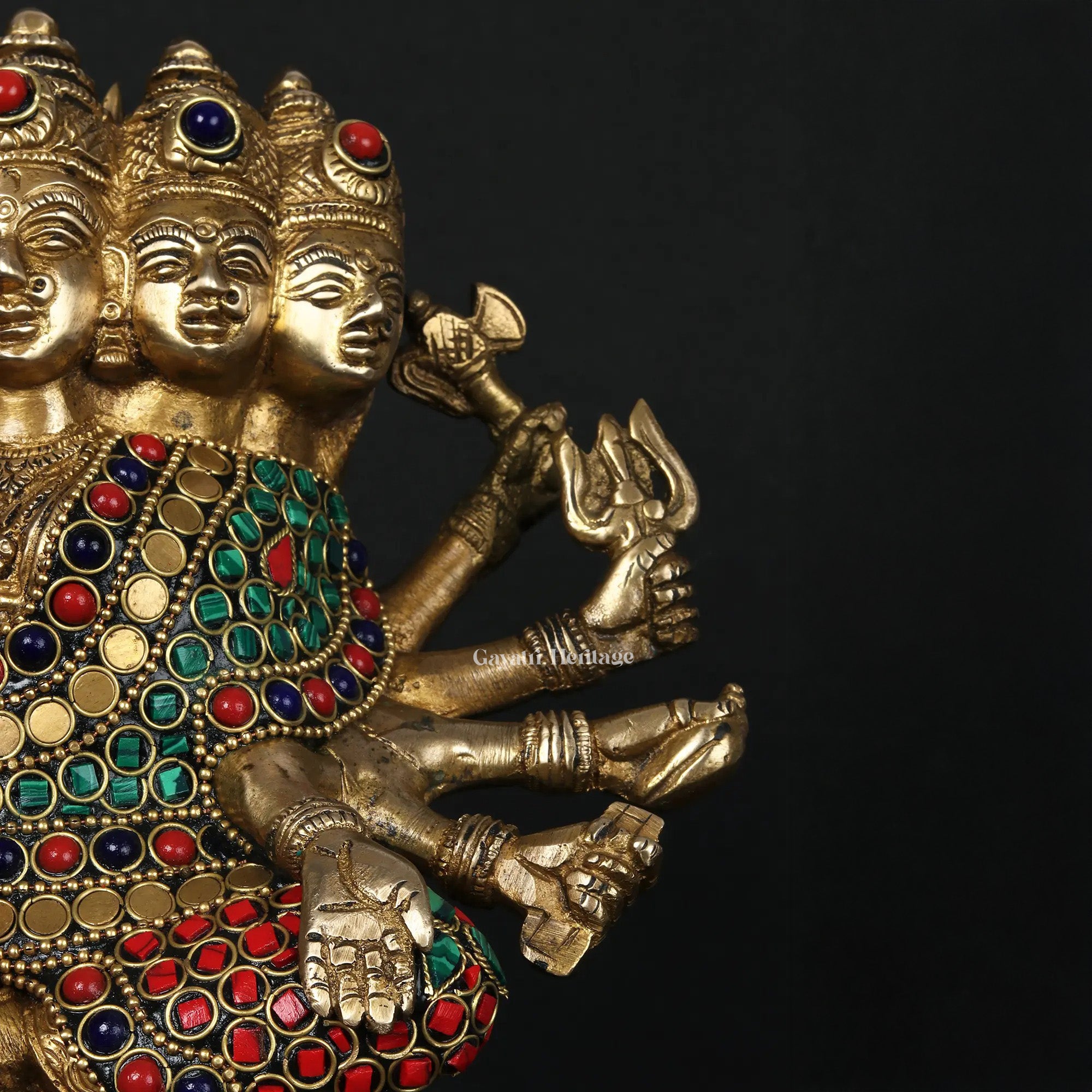 Brass Gayatri Devi Idol – Divine Wisdom and Knowledge | Gayatri Heritage