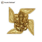 Brass Wall Swasthik Ganesh – Sacred Symbol for Your Home | Gayatri Heritage