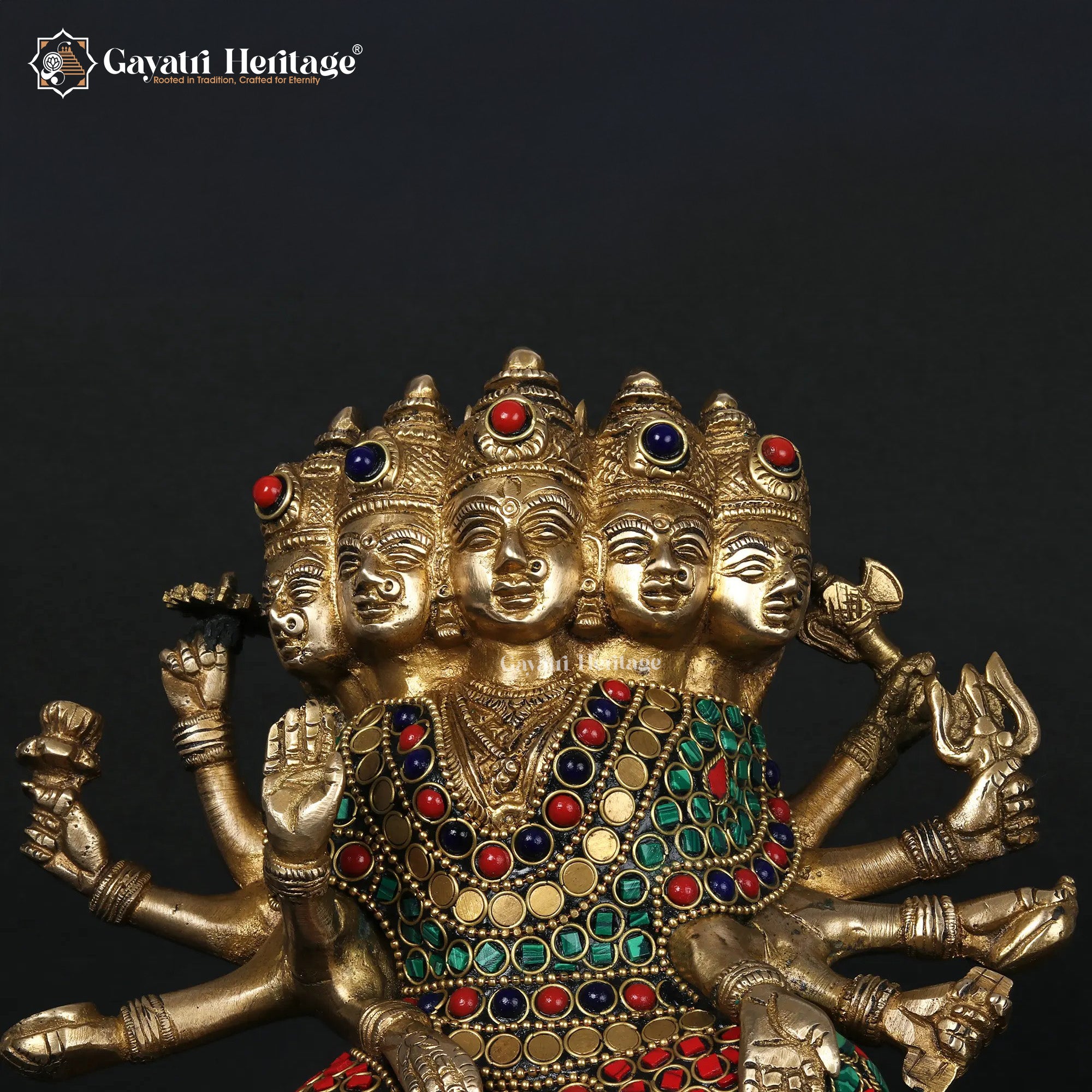 Brass Gayatri Devi Idol – Divine Wisdom and Knowledge | Gayatri Heritage