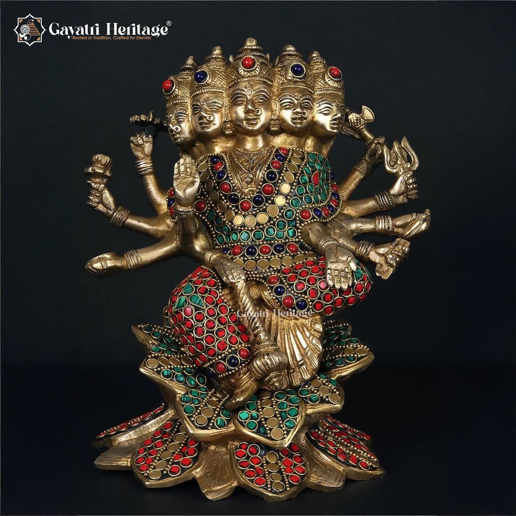 Brass Gayatri Devi Idol – Divine Wisdom and Knowledge | Gayatri Heritage