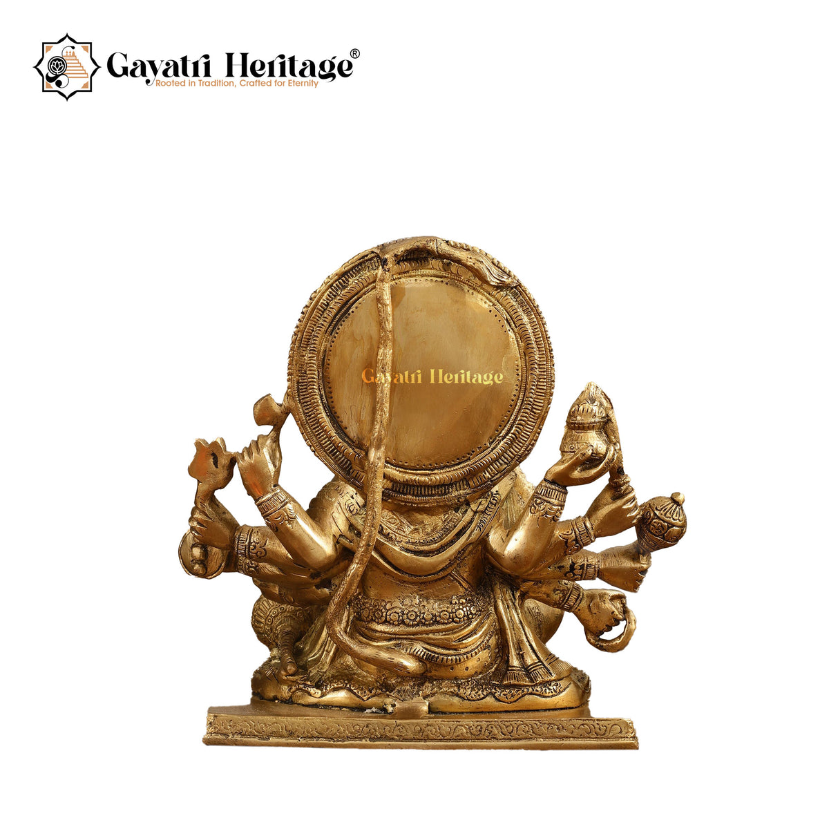 Brass Panchmukhi Hanuman Statue – Sacred Five-Faced Idol | Gayatri Heritage