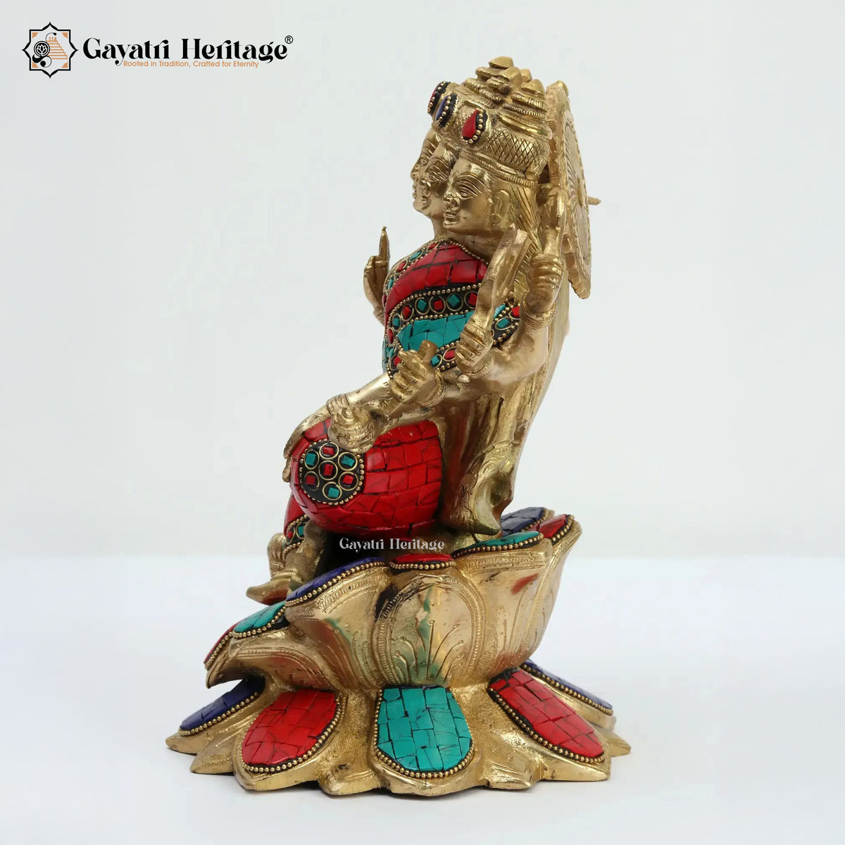 Brass Saraswati Statue – Divine Wisdom in Brass | Gayatri Heritage