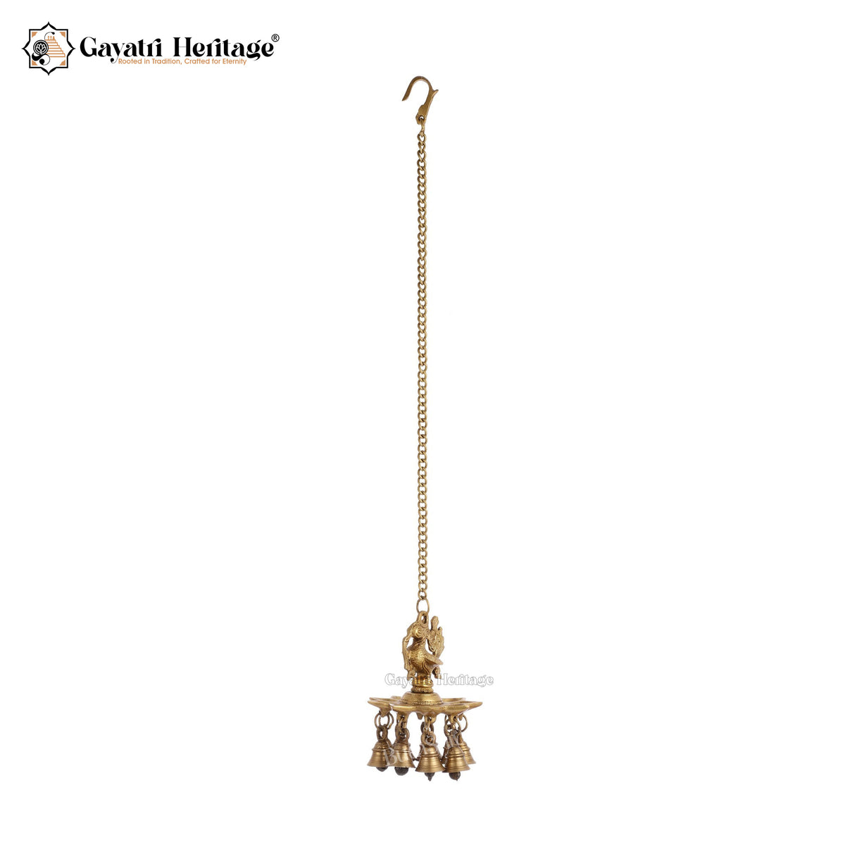 Brass Wall Hanging Sparrow Diya – Elegant Home Decor