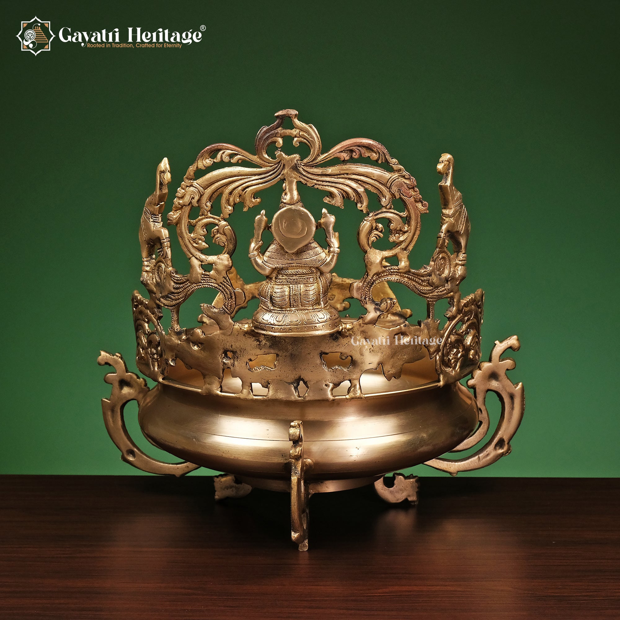 Brass Ganesha Urli – Spiritual Decor for Pooja | Gayatri Heritage