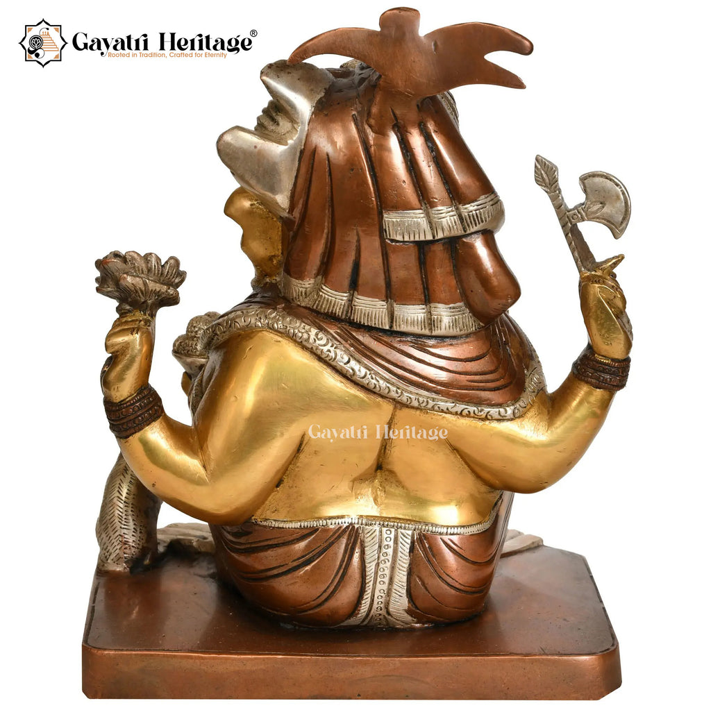 Brass Ganesh in Turban Design – Royal Elephant God Idol