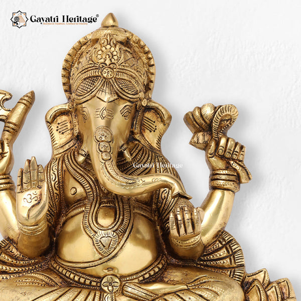 Brass Ganesh Laxmi Wall Decor – Divine Blessings for Your Home | Gayatri Heritage