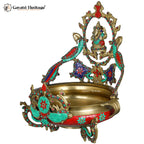 Brass Ganesh Urli with Stone Work – Divine Home Decor