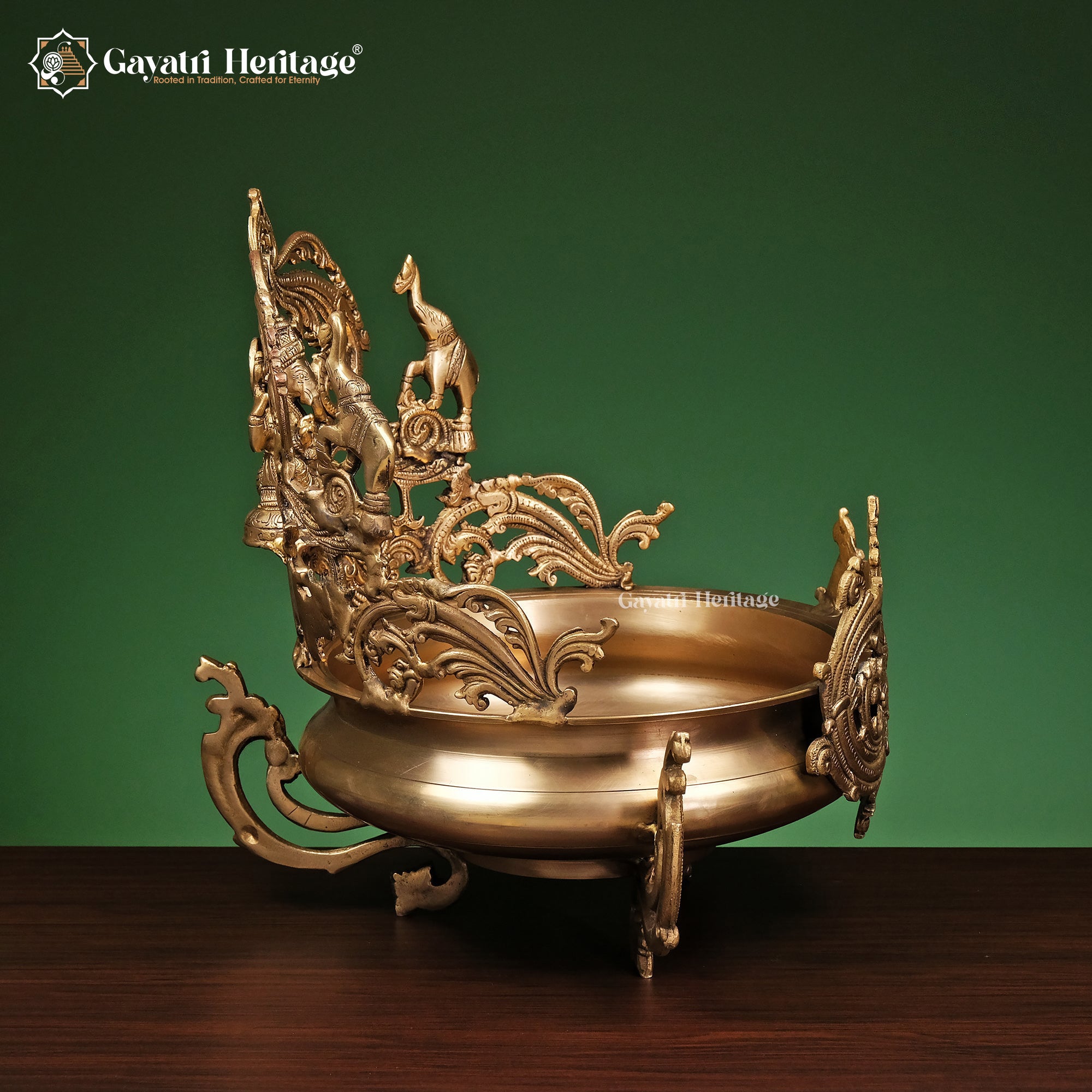 Brass Ganesha Urli – Spiritual Decor for Pooja | Gayatri Heritage