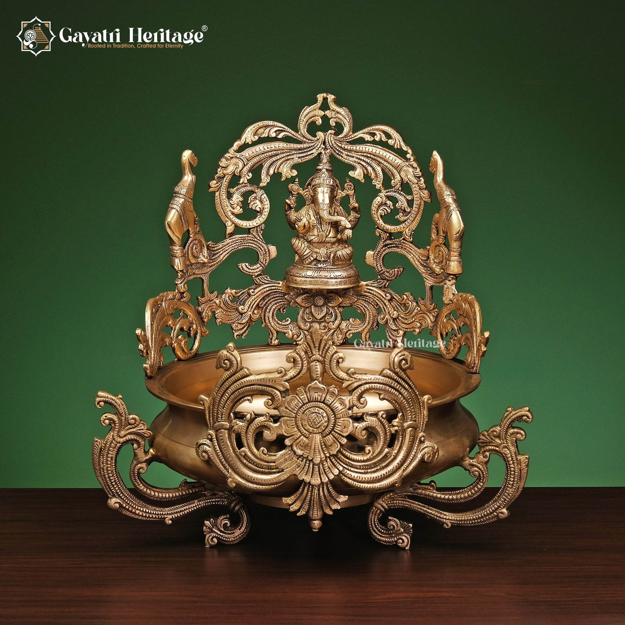 Brass Ganesha Urli – Spiritual Decor for Pooja | Gayatri Heritage
