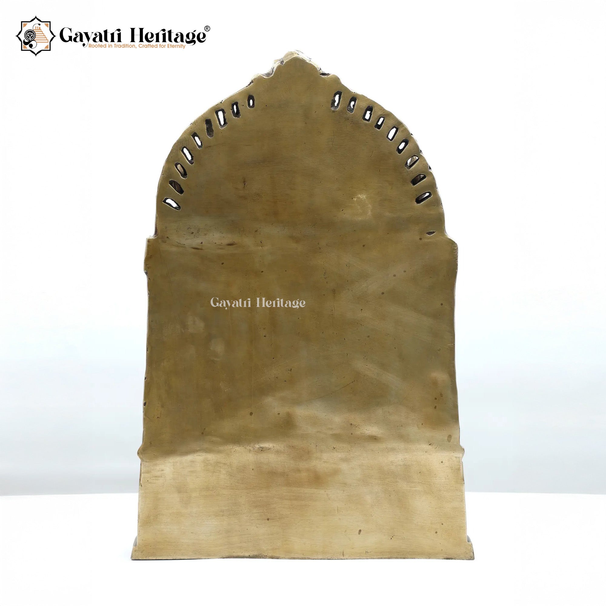 Brass Ganesh Idol with Frame – Divine Wisdom and Prosperity | Gayatri Heritage