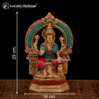 Traditional Brass Laxmi Ganesh Saraswati Idols in Stone work – Divine Trio for Prosperity, Wisdom, and Harmony | Gayatri Heritage