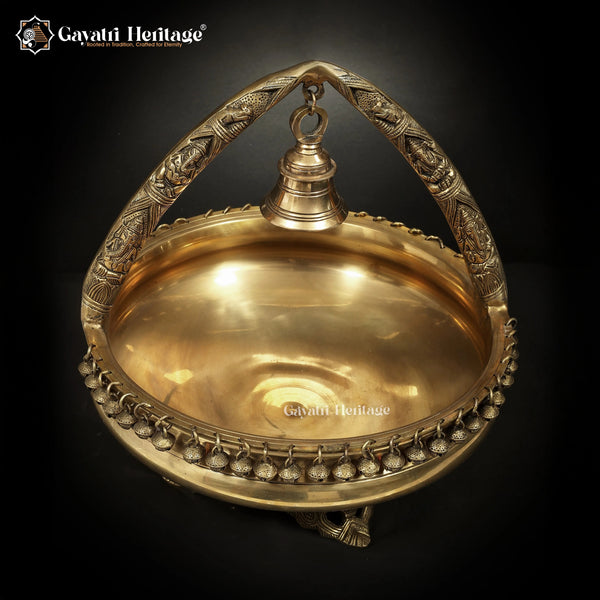 Brass Urli with Bell – Traditional Decor Piece | Gayatri Heritage