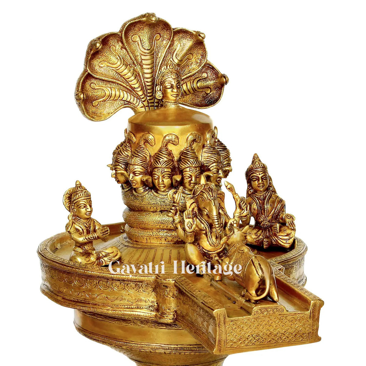 Elegant Brass Shivling (Mukhalinga) – Symbol of Divine Power and Purity | Gayatri Heritage