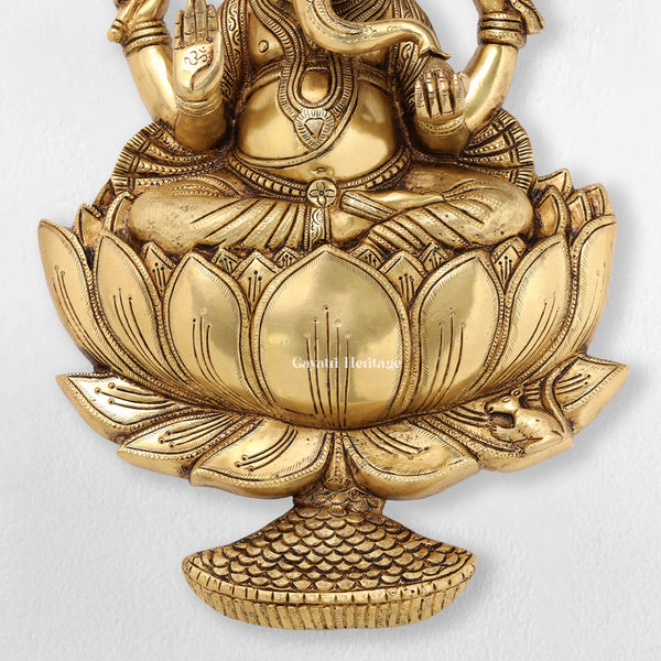 Brass Ganesh Laxmi Wall Decor – Divine Blessings for Your Home | Gayatri Heritage