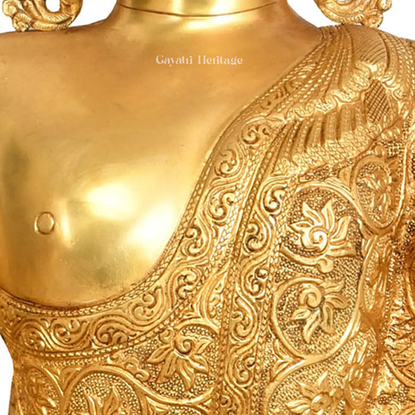 Brass Buddha Statue – Peace and Enlightenment | Gayatri Heritage