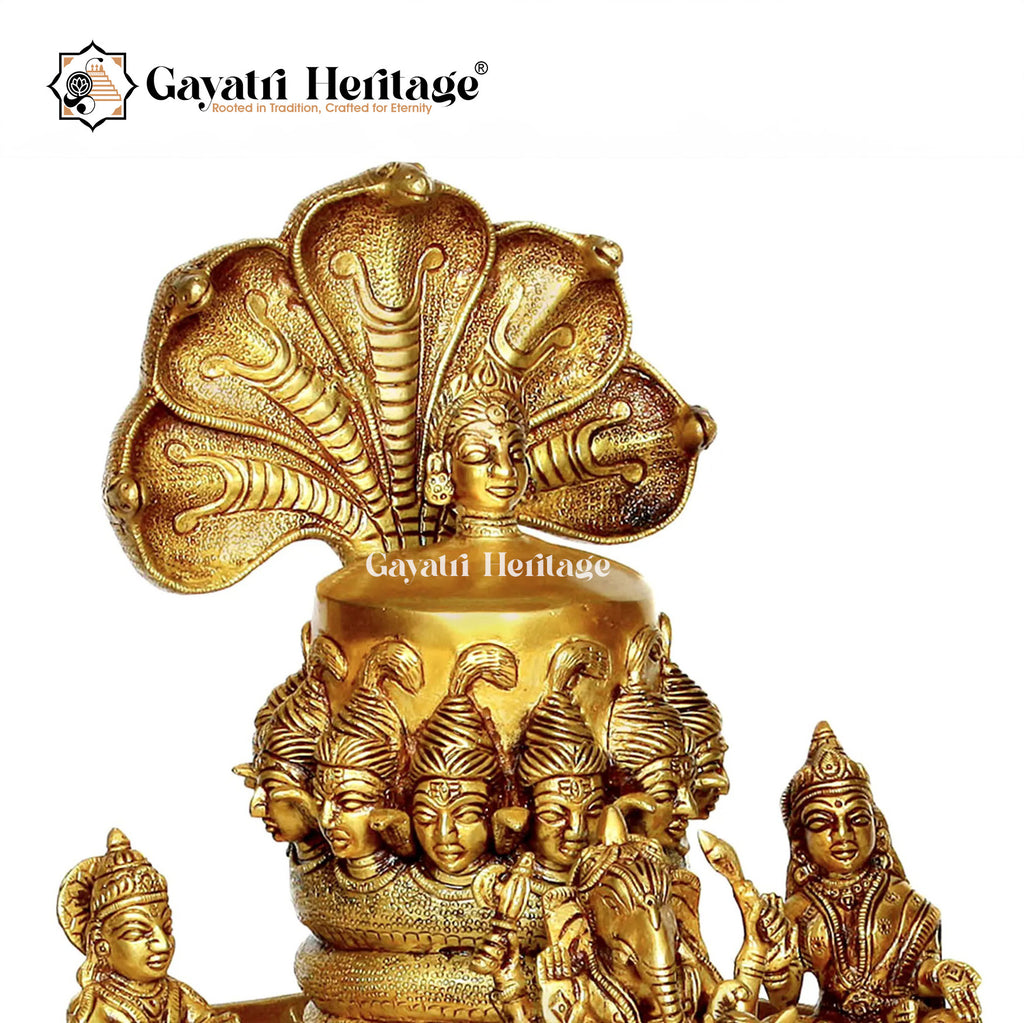 Elegant Brass Shivling (Mukhalinga) – Symbol of Divine Power and Purity | Gayatri Heritage