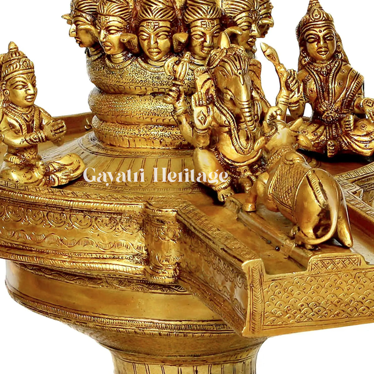 Elegant Brass Shivling (Mukhalinga) – Symbol of Divine Power and Purity | Gayatri Heritage