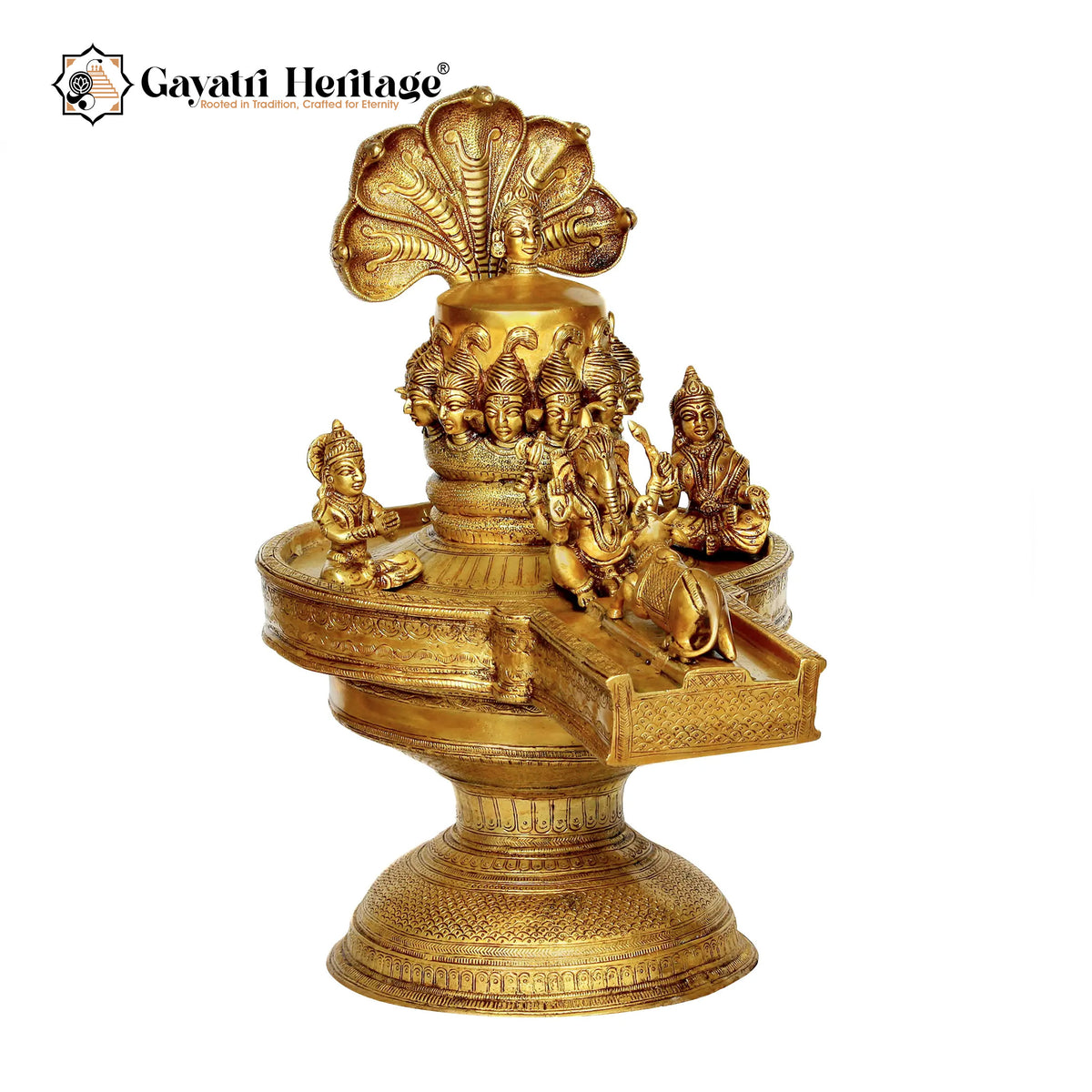 Elegant Brass Shivling (Mukhalinga) – Symbol of Divine Power and Purity | Gayatri Heritage