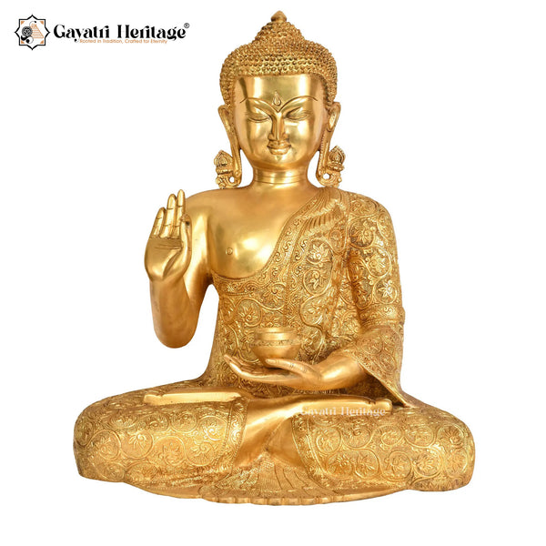 Brass Buddha Statue – Peace and Enlightenment | Gayatri Heritage