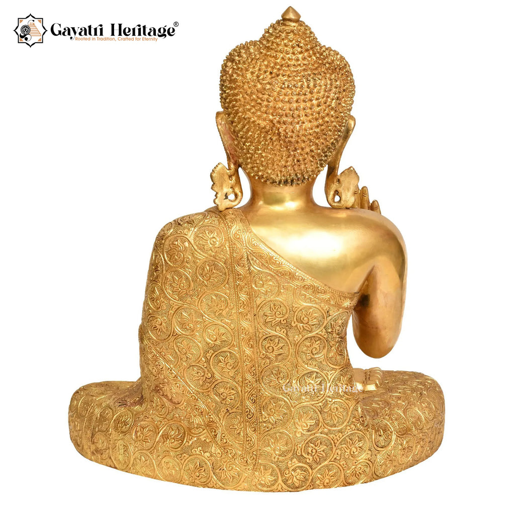 Brass Buddha Statue – Peace and Enlightenment | Gayatri Heritage