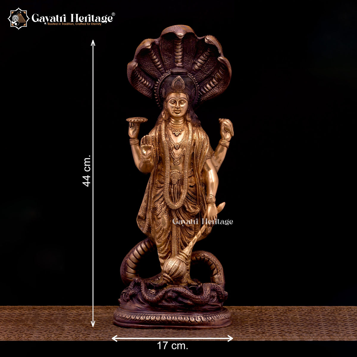 Brass Vishnu Laxmi Idol – Divine Blessing for Your Home | Gayatri Heritage