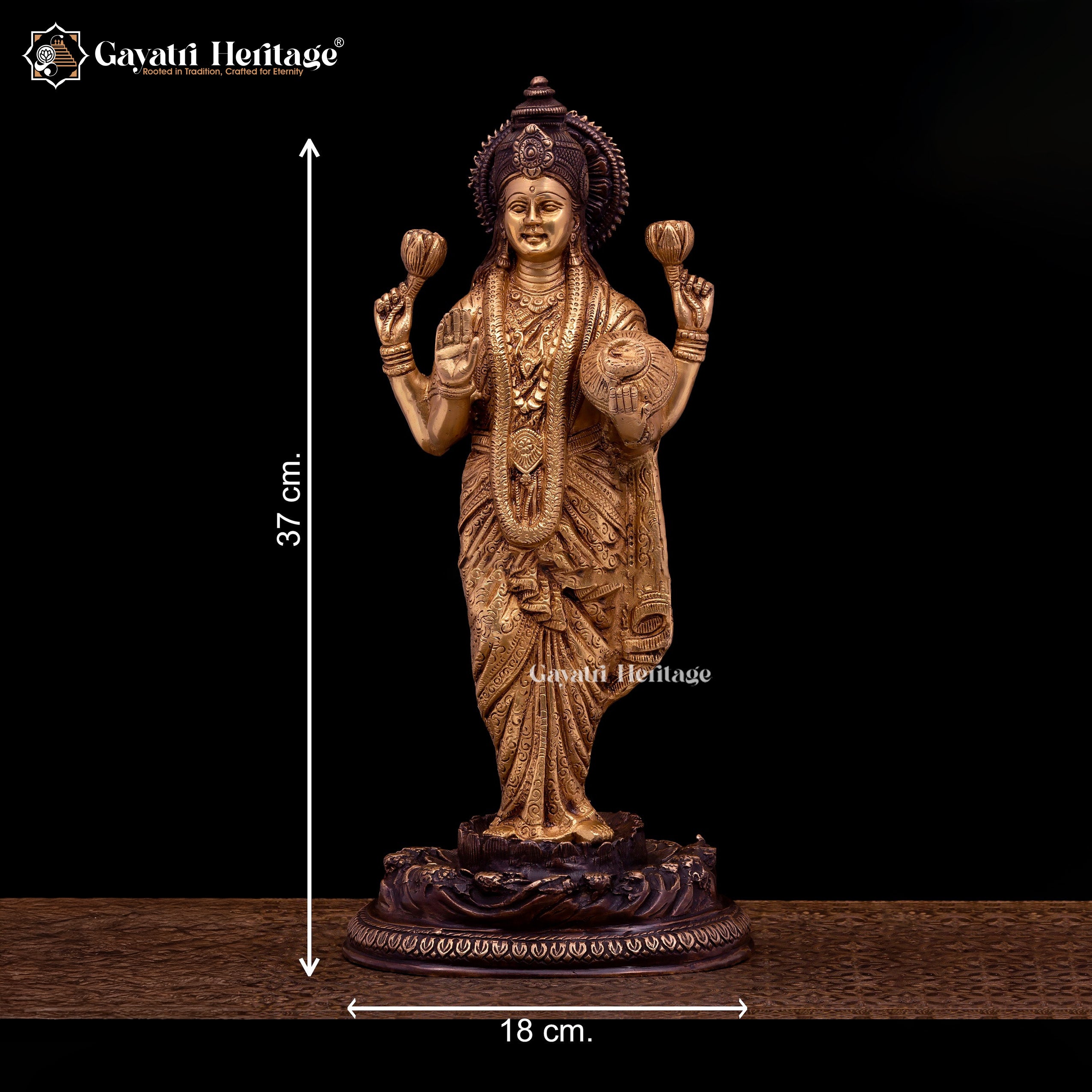 Brass Vishnu Laxmi Idol – Divine Blessing for Your Home | Gayatri Heritage