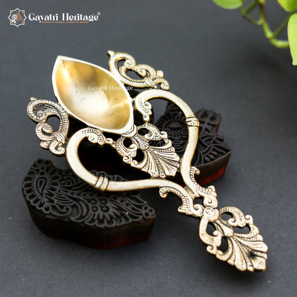 Brass Spoon – Classic Serving Tool for Rituals | Gayatri Heritage