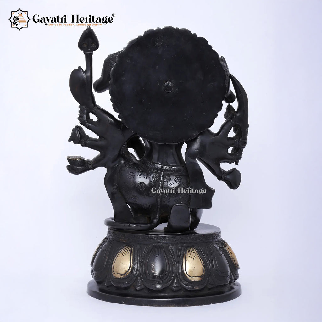 Brass Panchmukhi Hanuman – Divine Protector Idol | Gayatri Heritage