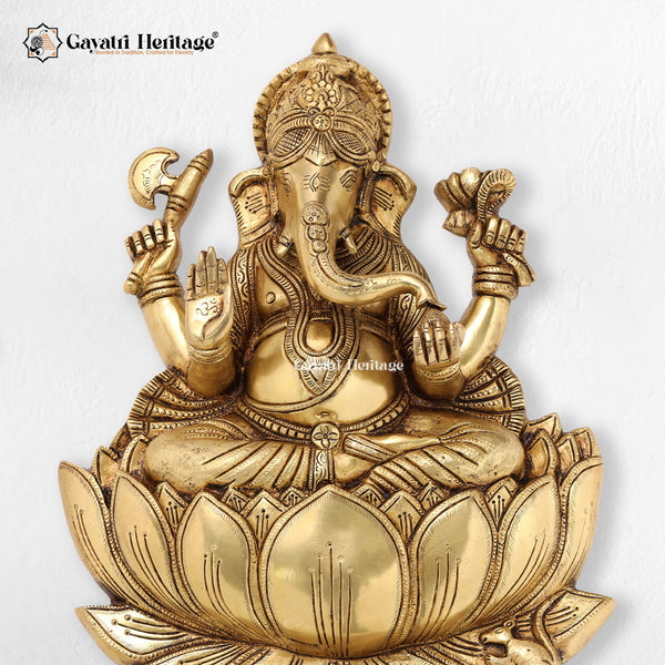 Brass Ganesh Laxmi Wall Decor – Divine Blessings for Your Home | Gayatri Heritage