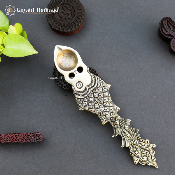 Brass Fish Design Spoon – Unique Decorative Cutlery | Gayatri Heritage