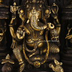 Brass Ganesh with Prabhavali – Divine Blessings and Prosperity | Gayatri Heritage