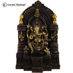 Brass Ganesh with Prabhavali – Divine Blessings and Prosperity | Gayatri Heritage
